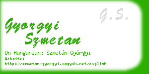 gyorgyi szmetan business card